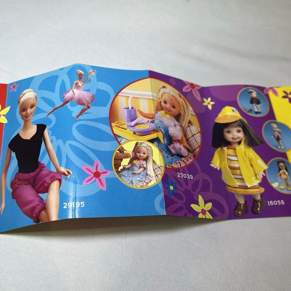 Barbie Doll Vintage 1990s Mattel Fold Out Brochure Pamphlet Insert Flyer Catalog